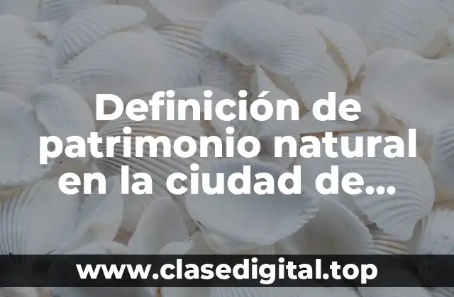 Definición de patrimonio natural en la ciudad de México