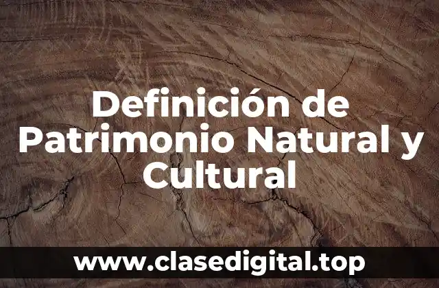 Definición de Patrimonio Natural y Cultural