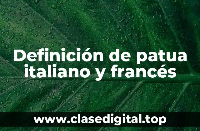 Ejemplos de patua italiano y francés