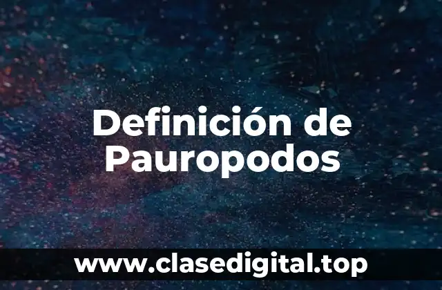 Definición de Pauropodos