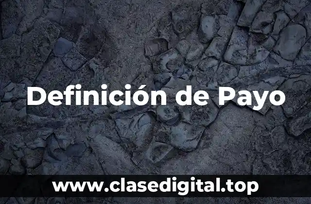 Definición de Payo
