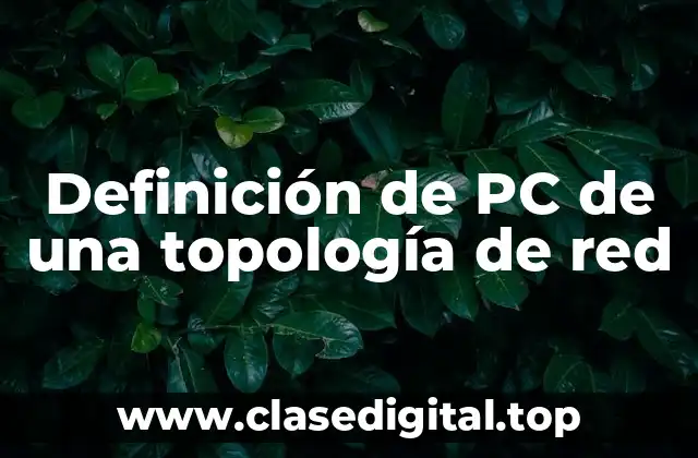 Definición de PC de una topología de red