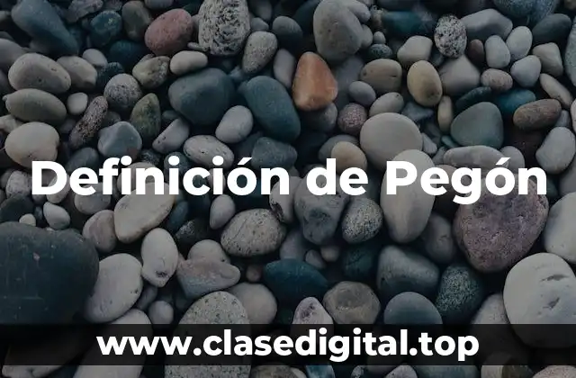 Definición de Pegón