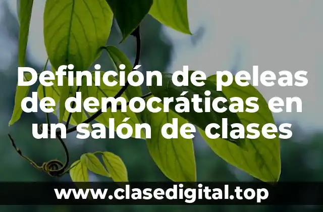 Definición de peleas de democráticas en un salón de clases