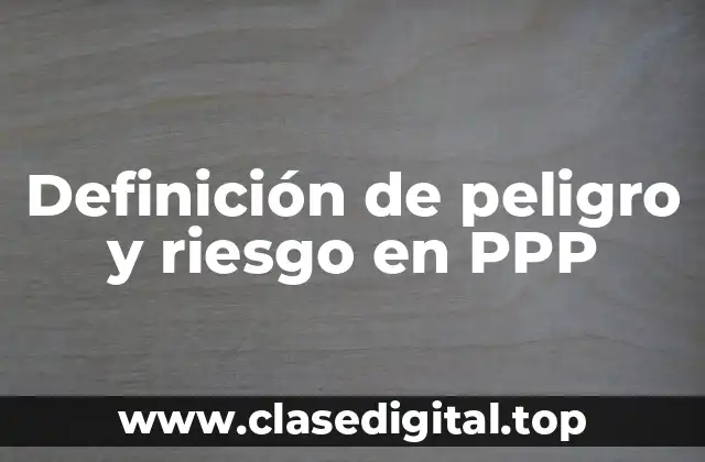 Definición técnica de peligro y riesgo en PPP