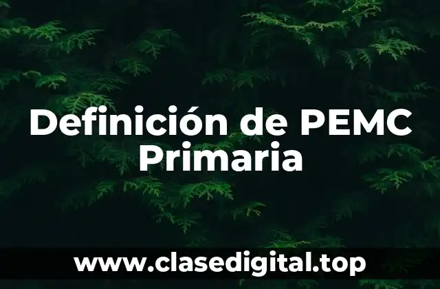 Ejemplos de PEMC primaria