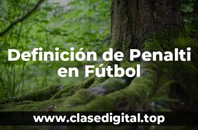 Definición de Penalti en Fútbol