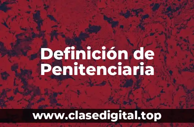 Definición de Penitenciaria