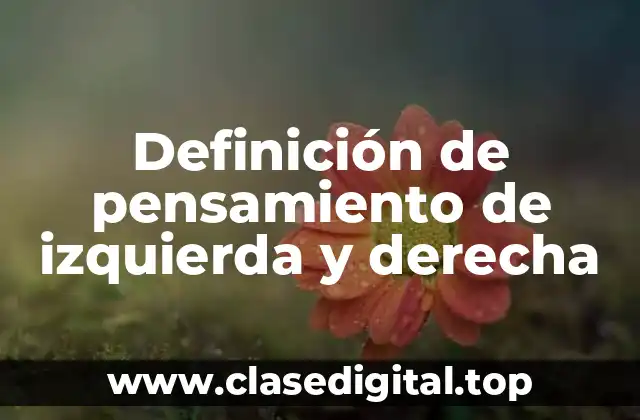 Definición de pensamiento de izquierda y derecha