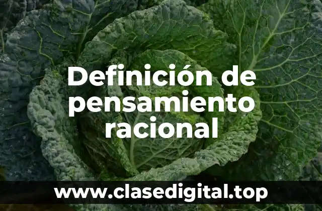 Definición de pensamiento racional