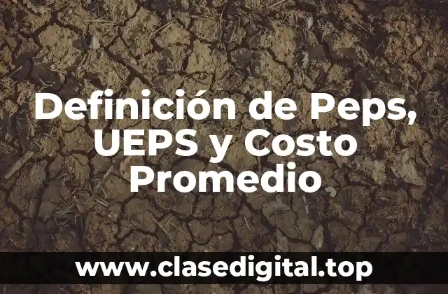 Definición de Peps, UEPS y Costo Promedio