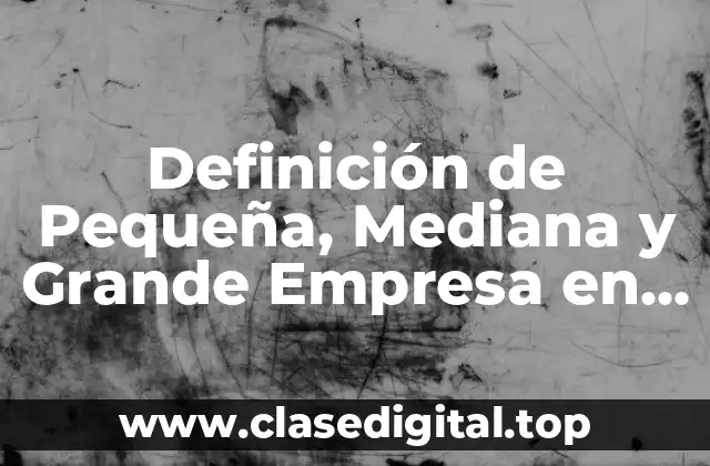 Definición de Pequeña, Mediana y Grande Empresa en México