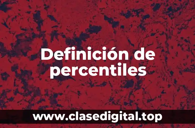 Definición de percentiles