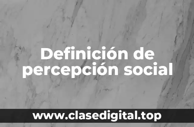 Ejemplos de percepción social