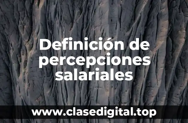 Ejemplos de percepciones salariales