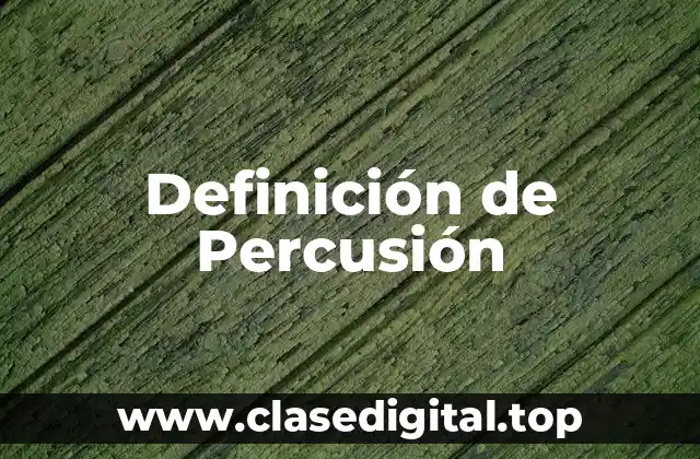 Definición de Percusión