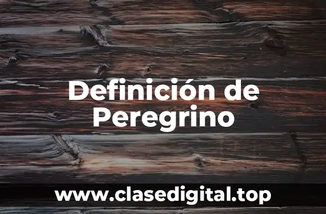 Definición de Peregrino