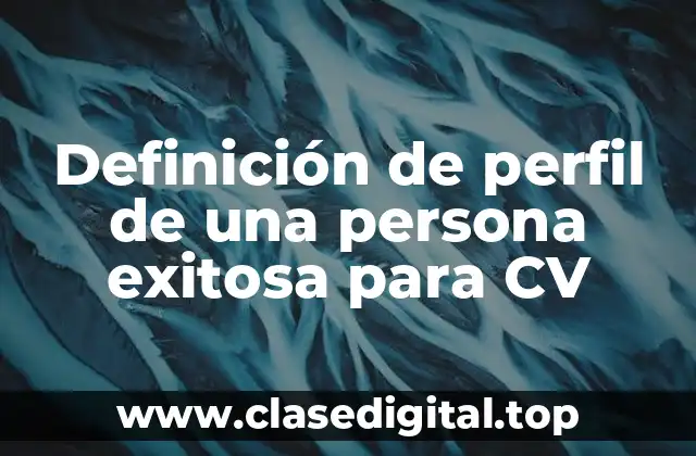 Definición de perfil de una persona exitosa para CV