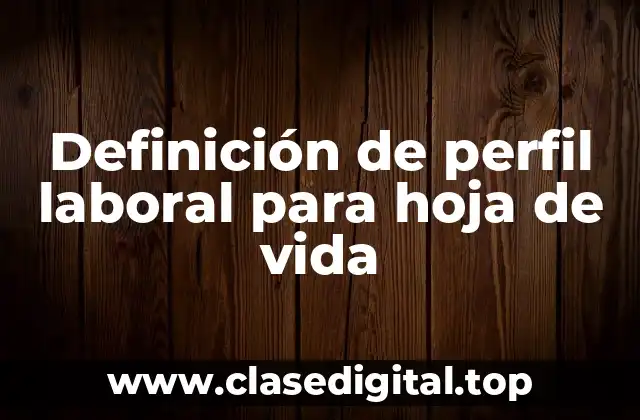 Ejemplos de perfil laboral