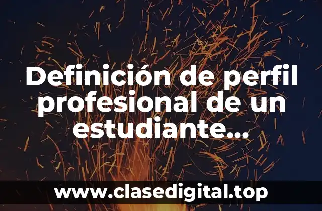 Definición de perfil profesional de un estudiante universitario