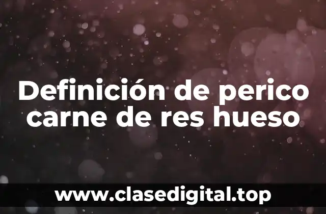 Definición de perico carne de res hueso