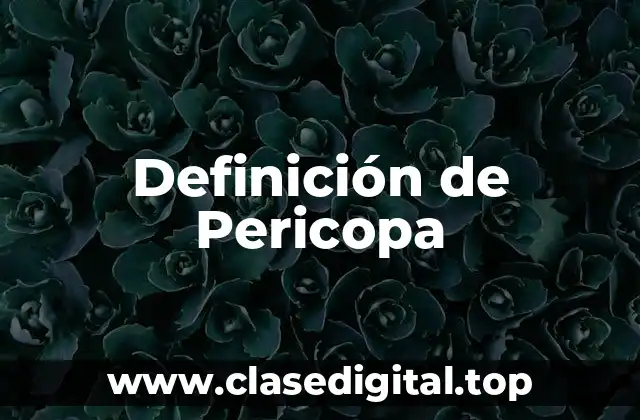 Definición de Pericopa