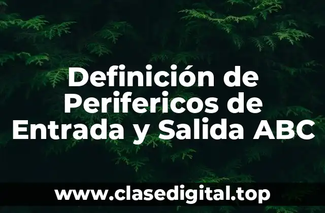 Definición de Perifericos de Entrada y Salida ABC