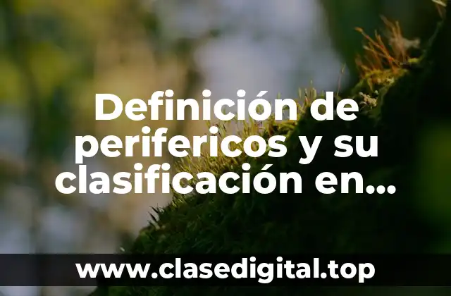 Definición de perifericos y su clasificación en informática