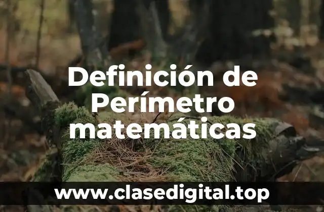 Definición de Perímetro matemáticas