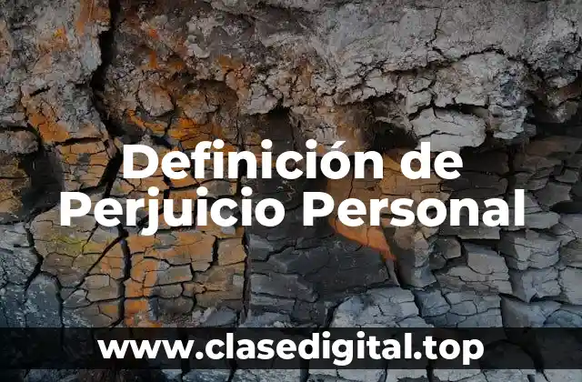 Definición de Perjuicio Personal