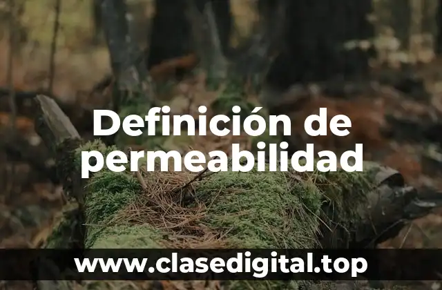 Ejemplos de permeabilidad