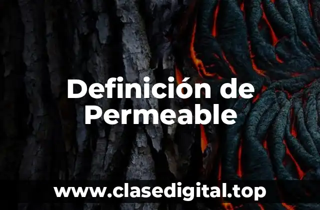 Definición de Permeable