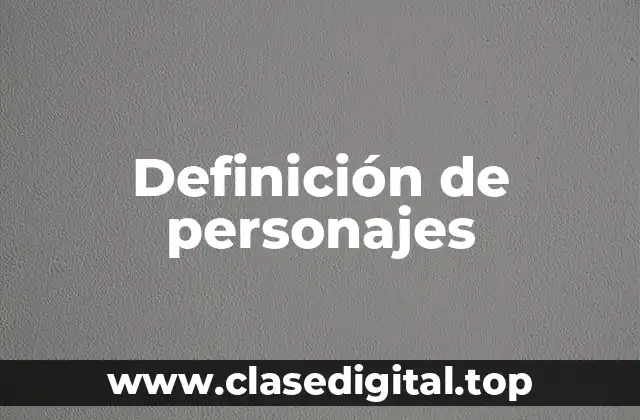 Ejemplos de personajes