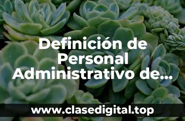 Definición de Personal Administrativo de una Universidad