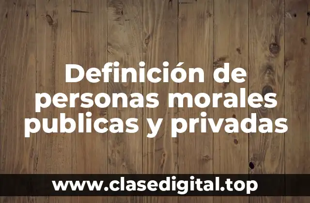 Ejemplos de personas morales públicas y privadas