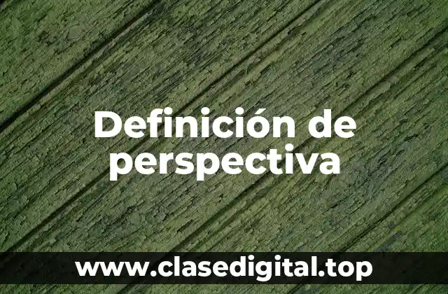 Definición de perspectiva