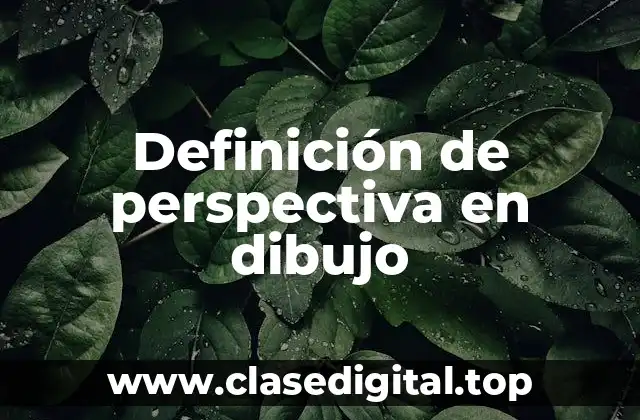 Definición de perspectiva en dibujo