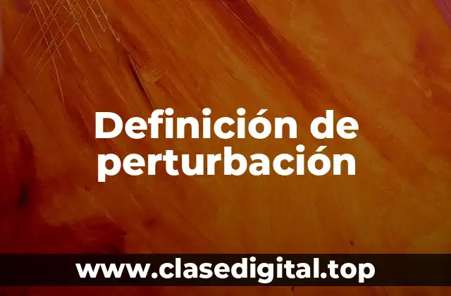 Definición de perturbación