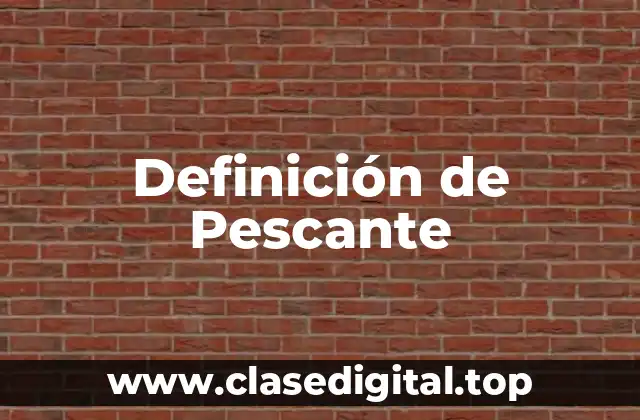 Definición de Pescante