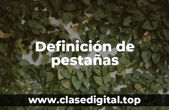 Ejemplos de pestañas
