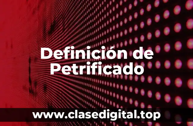 Definición de Petrificado