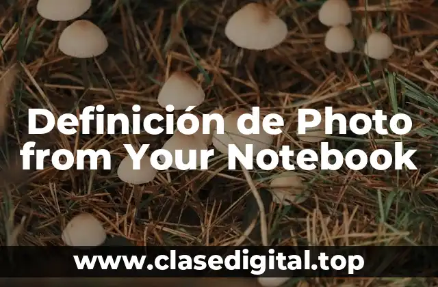 Definición de Photo from Your Notebook