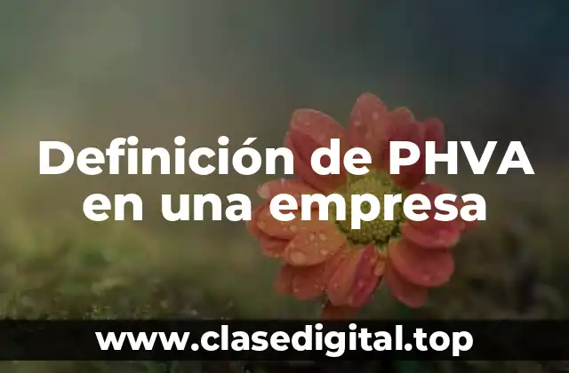 Definición de PHVA en una empresa