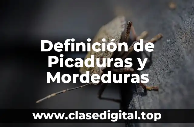 Definición de Picaduras y Mordeduras