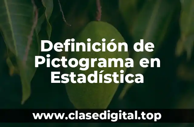 Definición de Pictograma en Estadística