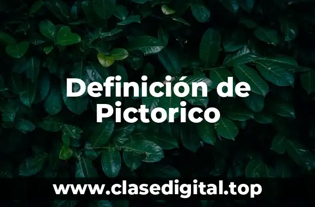 Definición de Pictorico