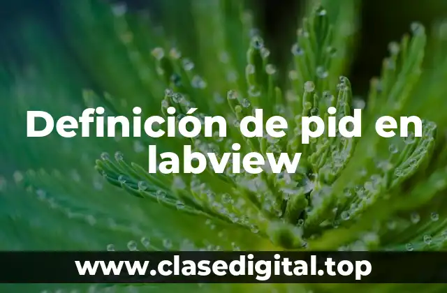 Ejemplos de PID en LabVIEW