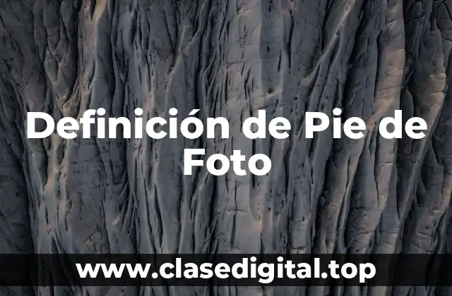 Definición de Pie de Foto