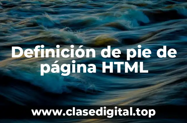 Definición de pie de página HTML