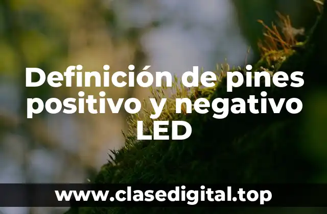 Definición de pines positivo y negativo LED